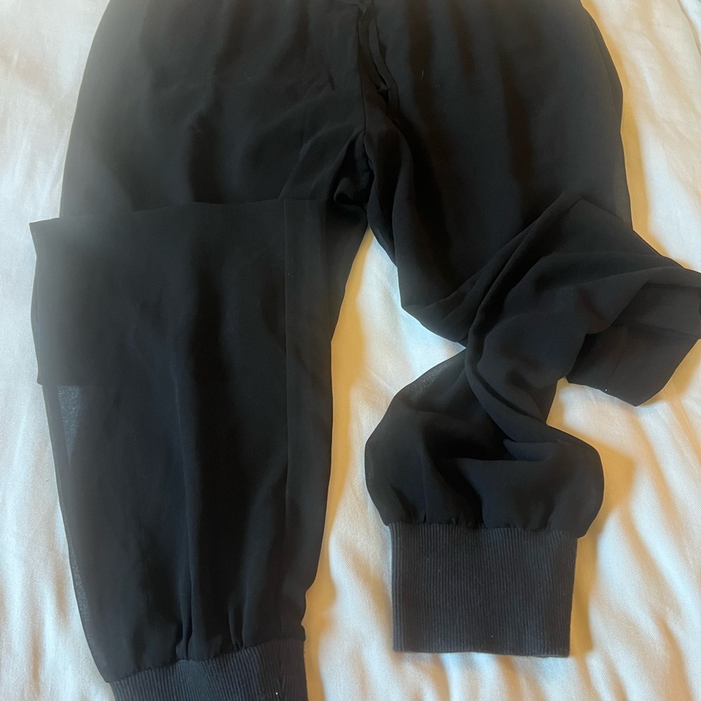 Sheer black pants bebe, size S